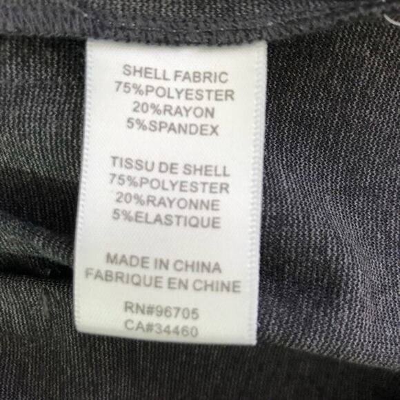 Rebecca Taylor Crew Neck Pleated Black Gray Ponte Mini Dress Size 0 - Picture 12 of 14